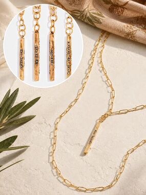 Katia Designs Stay Calm Klink Necklace | Paperclip Chain -  Inspirational